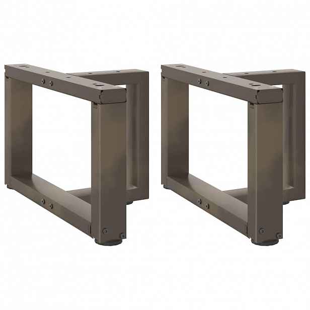 vidaXL Nohy konferenčního stolku ve tvaru T, 2 ks, černé, 50 x 25 x (30-31) cm, ocel