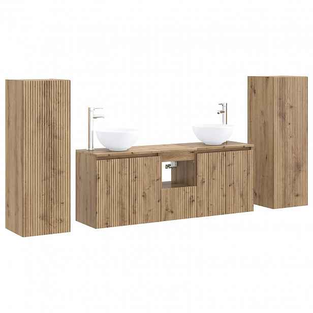 vidaXL Sada koupelnového nábytku 5 ks Dub artisan 33 x 34,5 x 100 cm