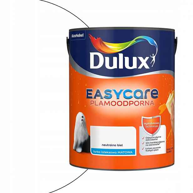 Dulux Easycare Barva odolná proti skvrnám 5L Neutrální bílá