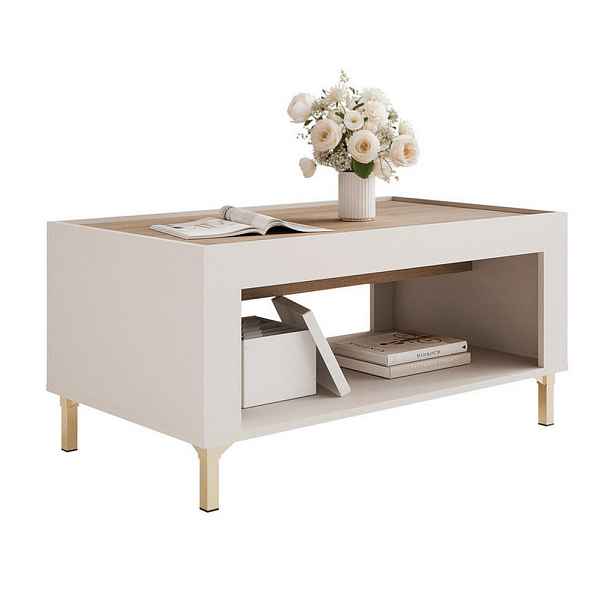 Idohome KONFERENČNÍ STOLEK AVENA 97/56/47 cm obdélníkový, kašmírový / dub