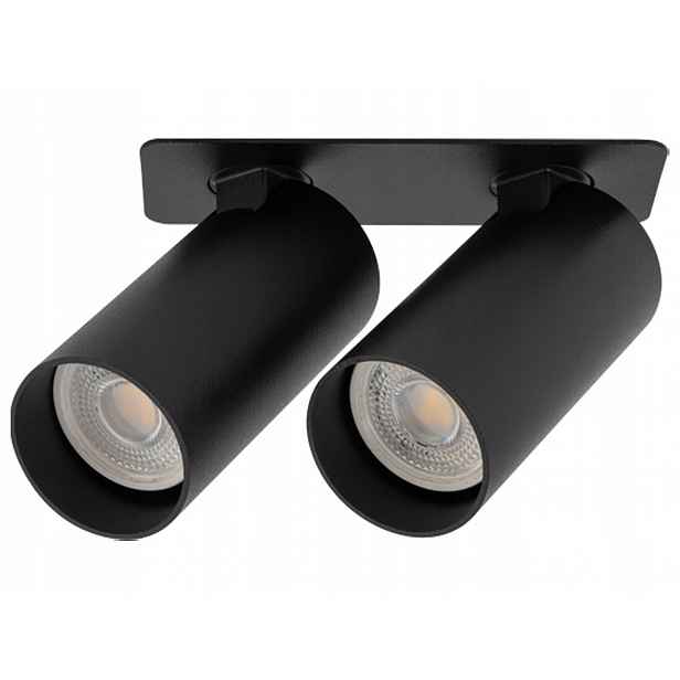 Podomítková lampa Spot Fourty Surface černá 2xGU10 Minimalistický Obývací Pokoj