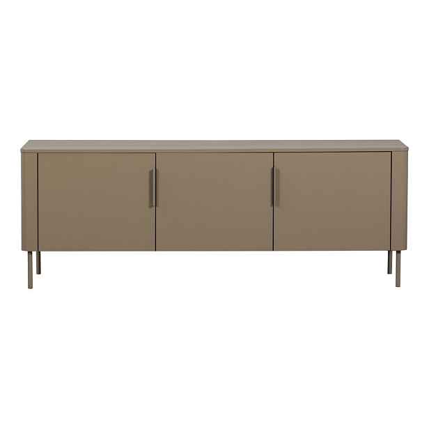 Taupe TV stolek z borovicového dřeva 154x56x44 cm Gunnar – WOOOD