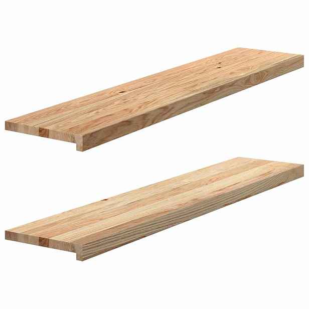 vidaXL Nášlapy na schody 2 ks neošetřené 120x30x2 cm masivní dub