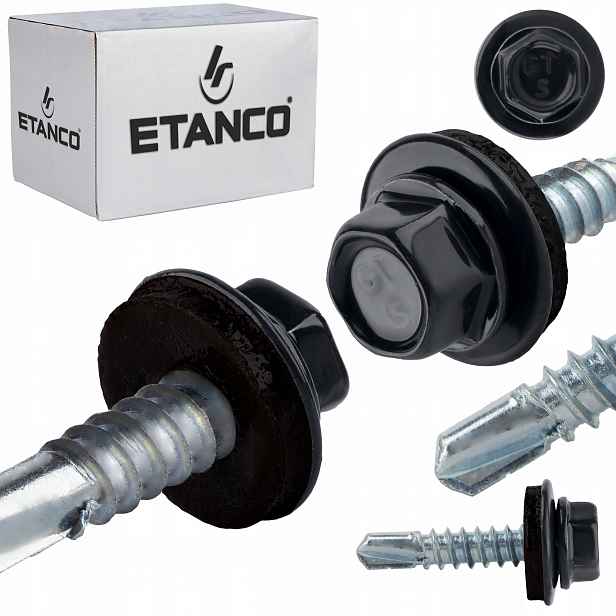 Samovrtné šrouby do kovu 5 mm 5,5 x 25 mm Ral 7016 250 ks Etanco GT5 Z14