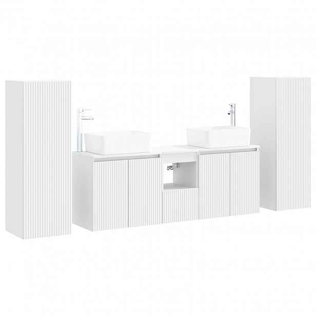 vidaXL Sada koupelnového nábytku 5 ks Bílá 33 x 34,5 x 100 cm