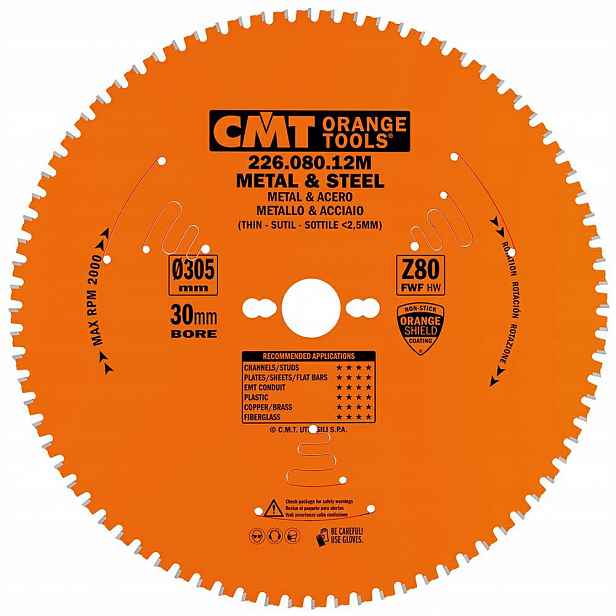 Cmt Pila Hm pro ocel 305x30x80Z Ocel Standard