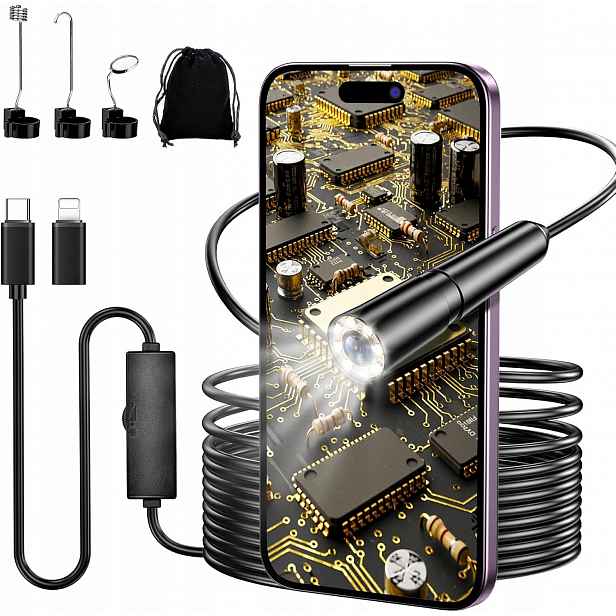 Endoskopická Kamera 5 M 1920P Pro Telefon IP67