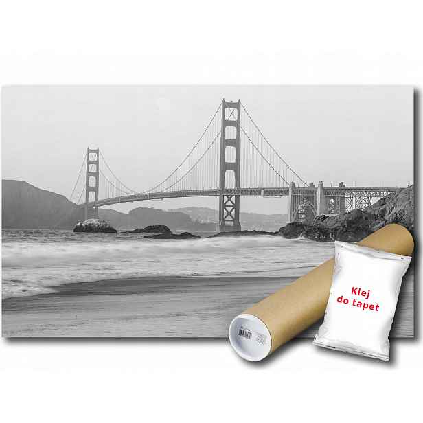 Fototapeta Flizelina San Francisco Golden Gate Most Pohled B&w 312x219