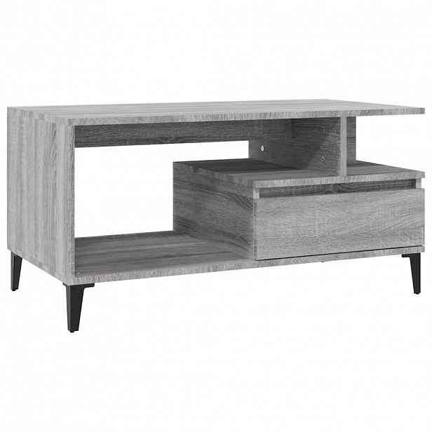 vidaXL Konferenční stolek šedý sonoma 90 x 49 x 45 cm kompozitní dřevo
