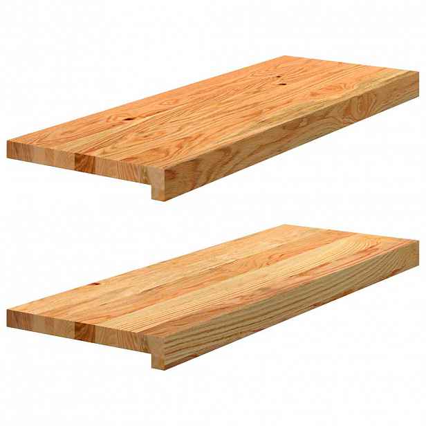vidaXL Nášlapy na schody 2 ks světle hnědé 70x25x2 cm masivní dub