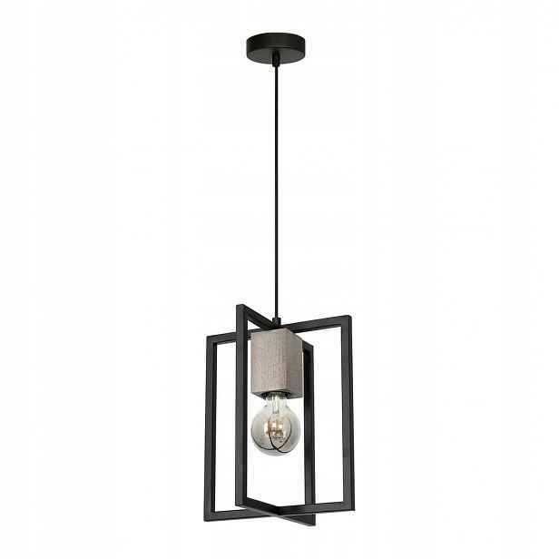Závěsná lampa Ralph Černá 1xE27 25x90 cm Stropní svítidlo do pokoje do domu