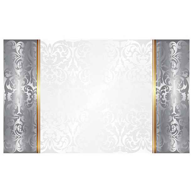 Fototapeta Damask Bílo-stříbrný ornament Zlaté vzory 416x254 lepidlo