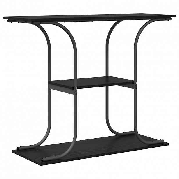 vidaXL Konzolový stolek Černý dub 101 x 35 x 80,5 cm Kompozitní dřevo