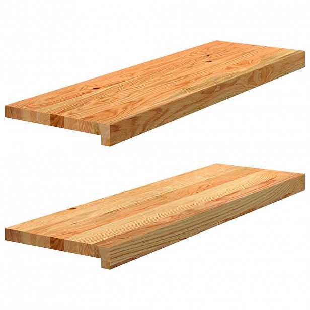 vidaXL Nášlapy na schody 2 ks světle hnědé 80x25x2 cm masivní dub