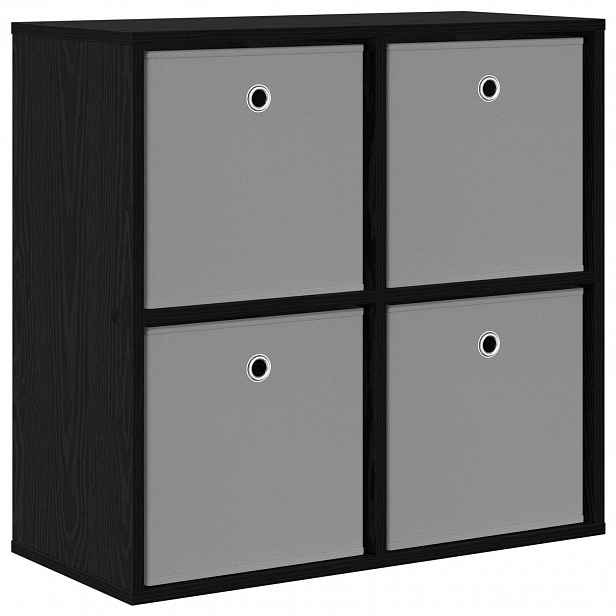 vidaXL Servírovací skříň Černý dub 68,5 x 32 x 67 cm
