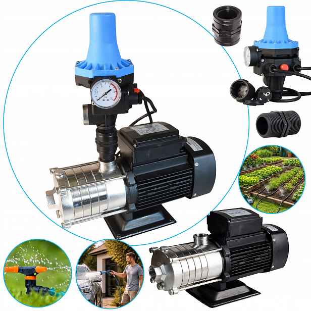 Výkonná Vodní Pumpa 550 W 70 L/min, Automatické Vypnutí A Regulace Čerpadla