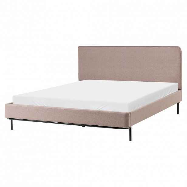 Beliani POSTEL s roštem 160/200 cm Taupe Corio