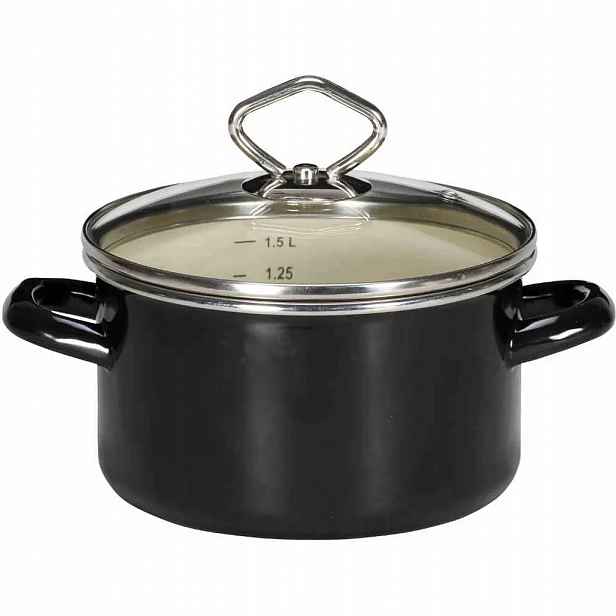 Karl Krüger smaltovaný hrnec 24 cm 5 l s poklicí