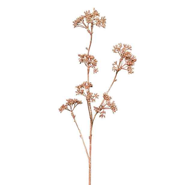 Umělá větvička Patrinia výška 60 cm Gasper - růžovozlatá