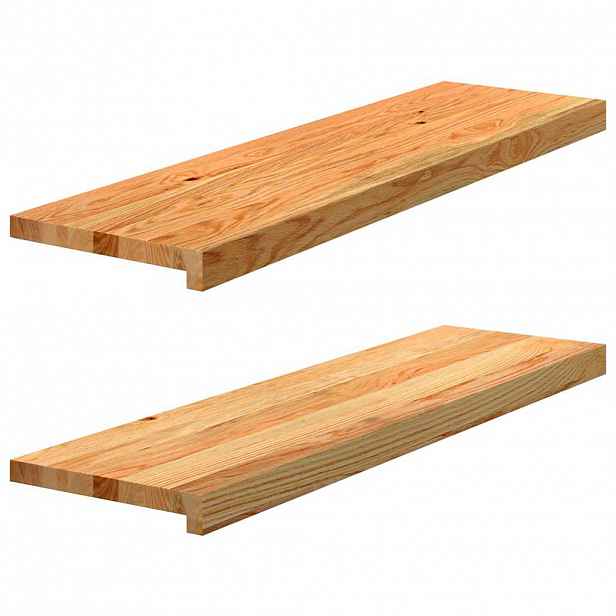 vidaXL Nášlapy na schody 2 ks světle hnědé 90x25x2 cm masivní dub