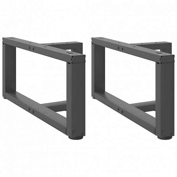 vidaXL Nohy konferenčního stolku ve tvaru T, 2 ks, antracitové, 60 x 25 x (30-31) cm, ocel