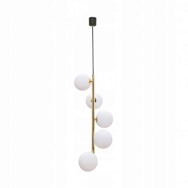 Závěsná lampa Zwis Lustr Ali Bílá 5xG9 40W Skleněné koule 12 cm Zuma Line