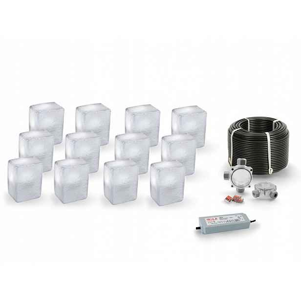 12 x Led nájezdové svítidlo 12V IP68 Bc 9x12 cm