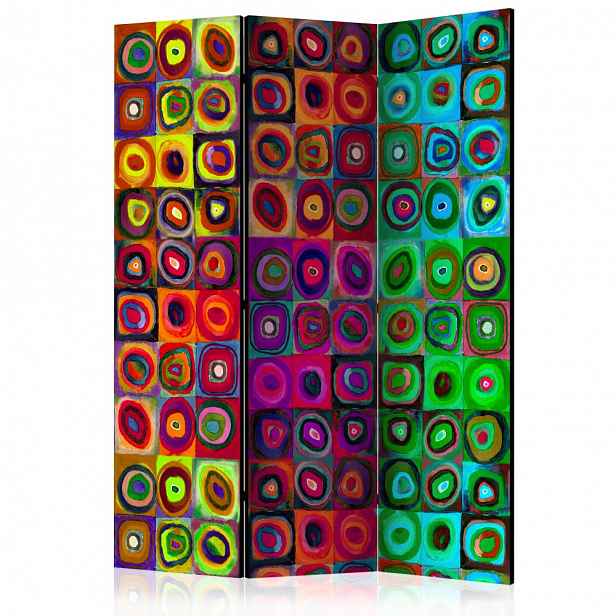 Paraván Colorful Abstract Art Dekorhome 135x172 cm (3-dílný)