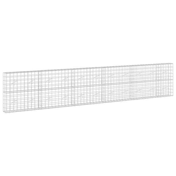 vidaXL Gabion s drátem 5 mm a síťkou 10x10 cm 550x20x100 cm