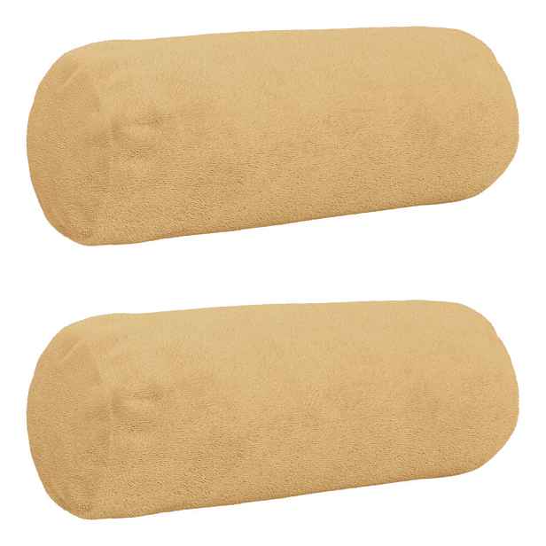 vidaXL Povlak na polštář 2 ks HEERLEN Taupe Průměr 15 x 40 cm Flanel