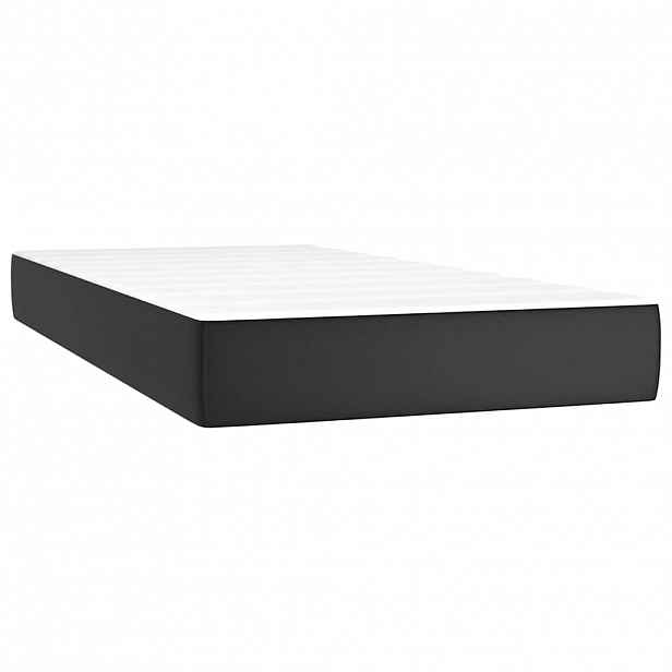 vidaXL Taštičková matrace střední tvrdost černá 100x200x20 cm umělá kůže