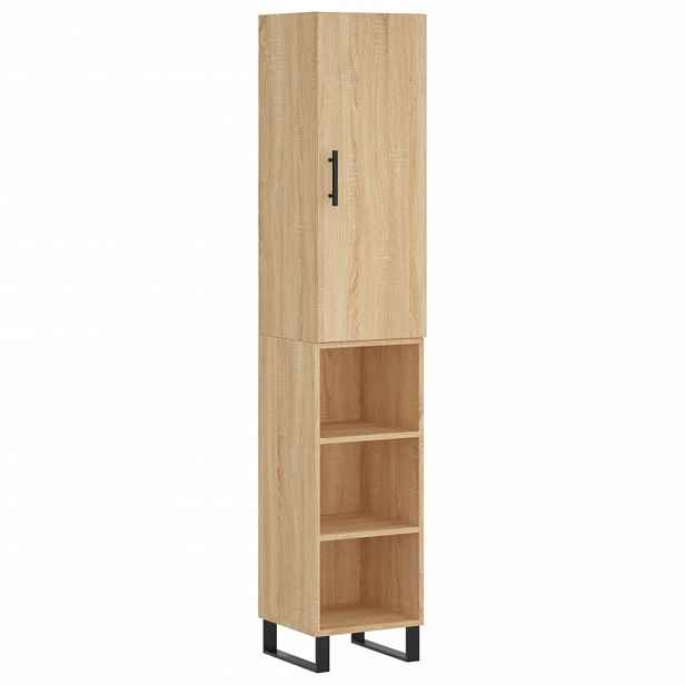vidaXL Skříň highboard dub sonoma 34,5 x 34 x 180 cm kompozitní dřevo