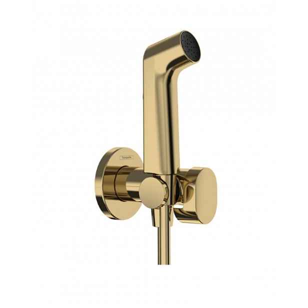 Hansgrohe - Nástěnný ventil s ruční bidetovou sprškou, leštěný vzhled zlata 29230990
