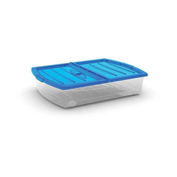 KIS Úložný box SPINNING BOX XL 56l, modré víko