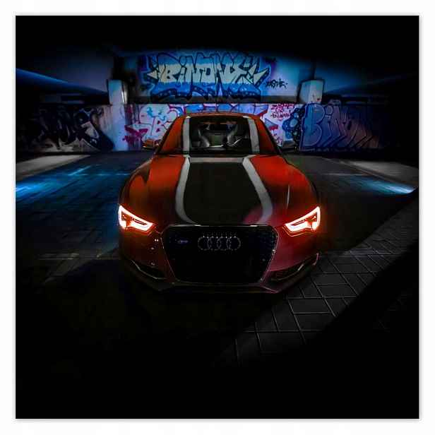 Plakáty 140x140 Červená Audica Audi
