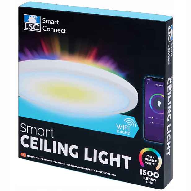 Stropní Svítidlo kulatý Stropní svítidlo Lsc Smart Connect Ø 30 x 3 cm 1500 Lumenů