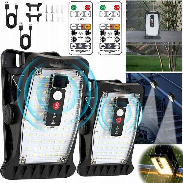 2X Venkovní Lampičky Na Schody Terasa Voděodolné Solární Lampa Led Senzor