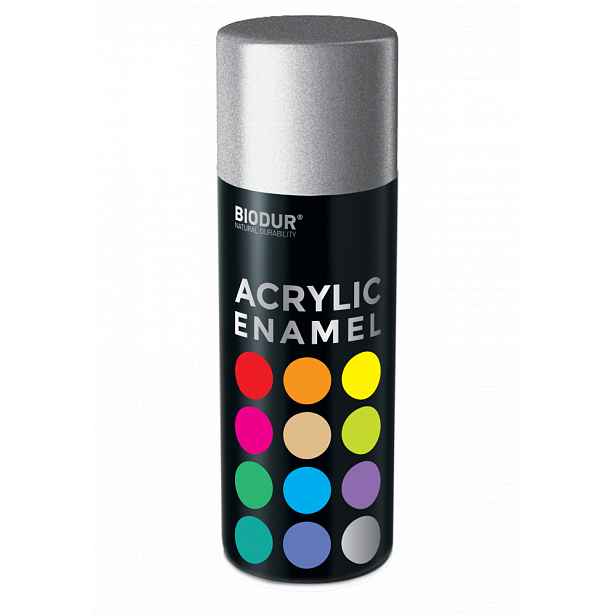 Akrylový email ve spreji - stříbrná 400ml/ RAL 9006
