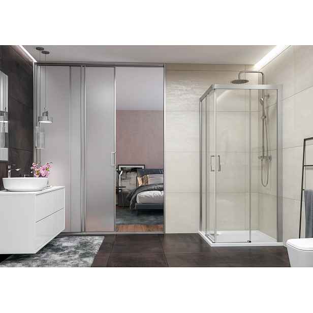 DYNAMIC A4 80cm Sprchová zástěna čtvercová, chrom satin
