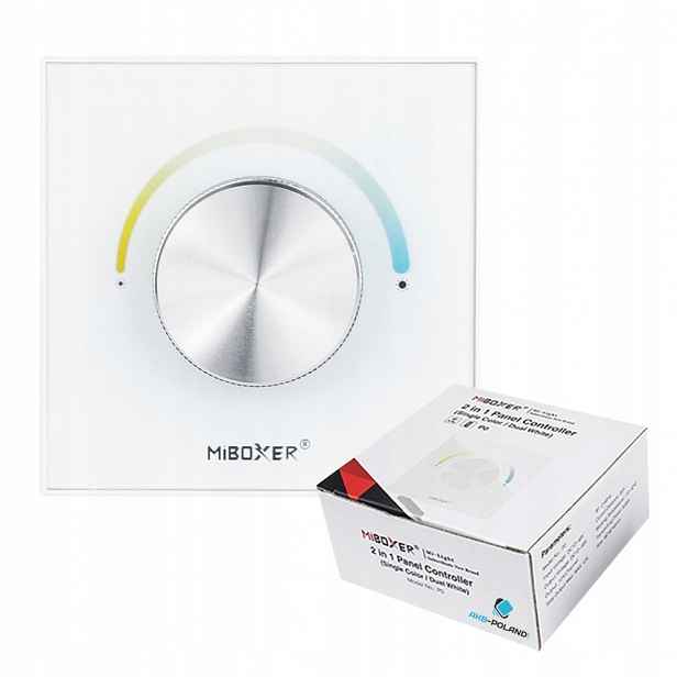 Ovladač Nástěnný Stmívač Panel Mono Cct 12V/24V Bílý P0 MiBOXER