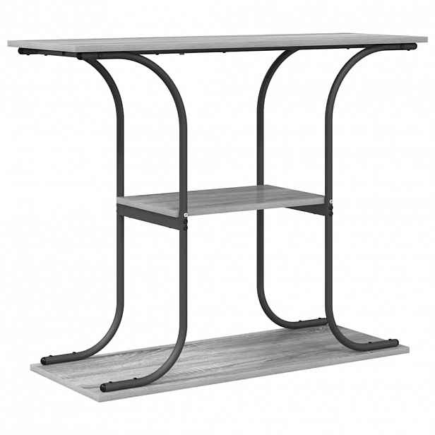 vidaXL Konzolový stolek s policí Šedá Sonoma 101 x 35 x 80,5 cm