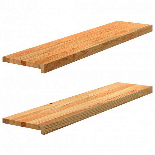 vidaXL Nášlapy na schody 2 ks světle hnědé 110x25x2 cm masivní dub