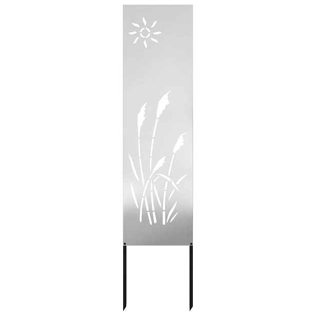 vidaXL Soukromí na zahradě Řezací Stříbrná 32 x 140 cm Nerezová ocel