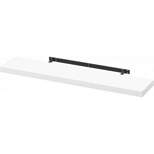 Bílá nástěnná police do kuchyně Police z Mdf, 110 x 23 cm, bílá Woltu
