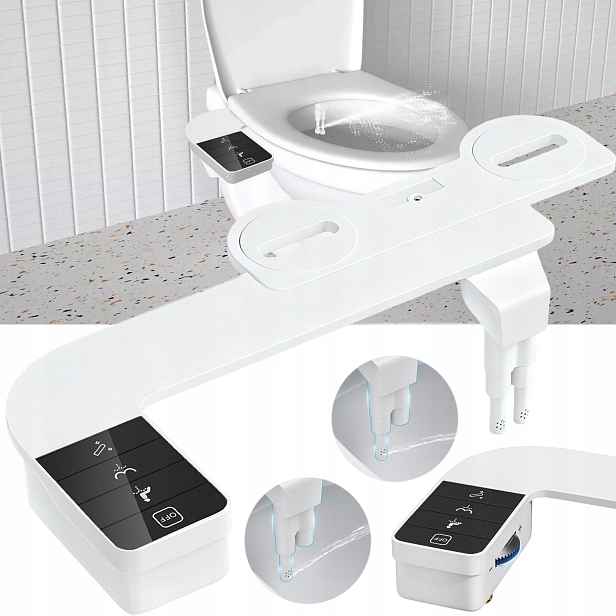 Inteligentní Bidet Pro Wc, Nastavitelná Mycí Vložka, 2 Vysoké Trysky