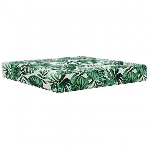 vidaXL Venkovní polštář na pohovku Polyester Vzor listů 60 x 60 cm