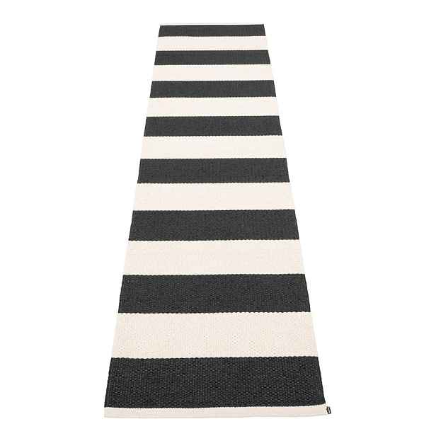 Černo-bílý vnitřní a venkovní běhoun 70x300 cm Bob Black Vanilla – Pappelina