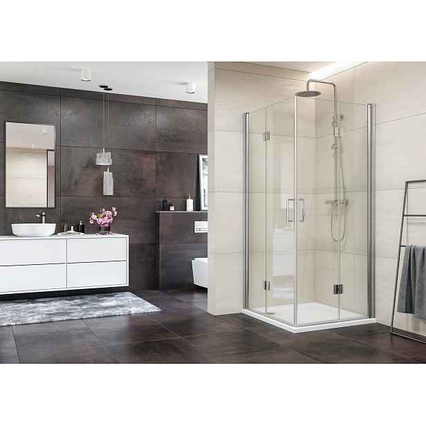 DYNAMIC A6 90cm Sprchová zástěna čtvercová zalamovací, chrom satin