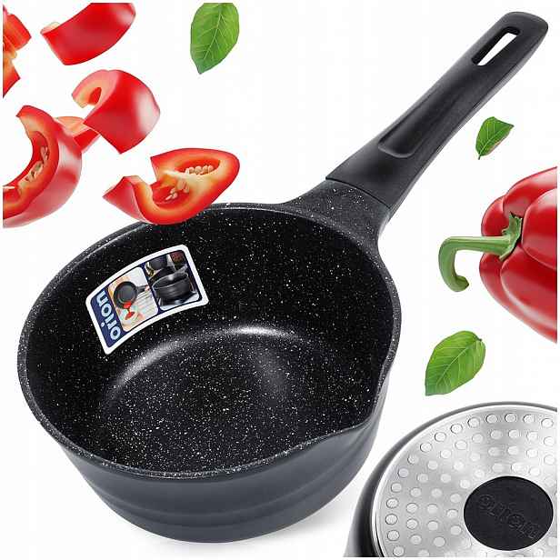 Granitový rendlík hrnec s rukojetí na vaření dušení 18 cm 1,6L Grande