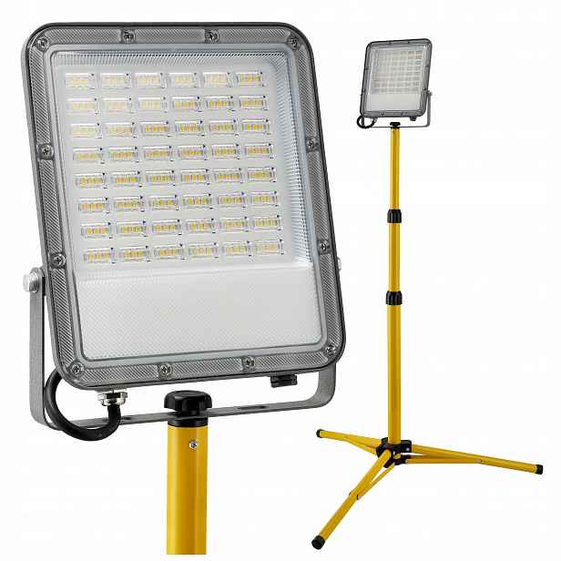 Halogen Led Stavební Stativ Osvětlovač 100W Reflektor 9000lm Čočkový
